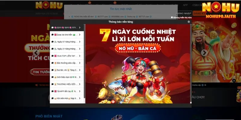 Nohu90 cung cấp khuyến mãi đa dạng,hấp dẫn